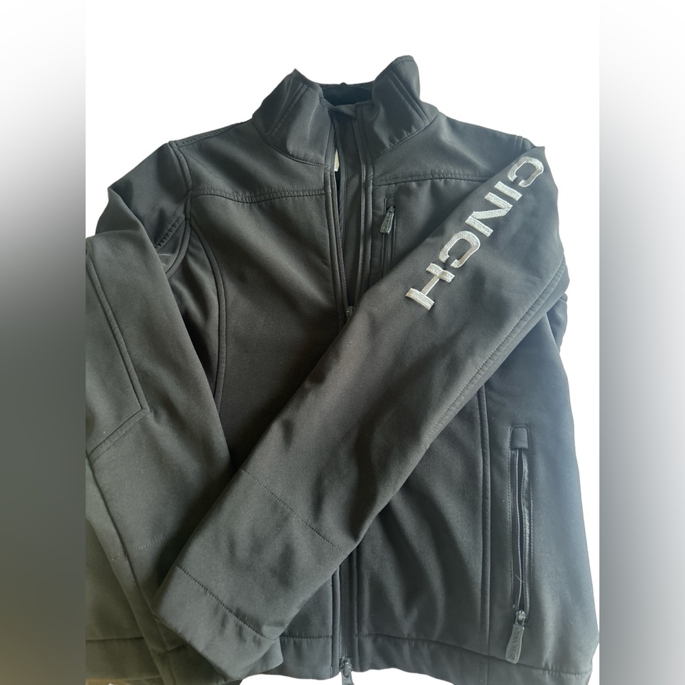 Cinch black coat with zip closure and concealed handgun pockets size S